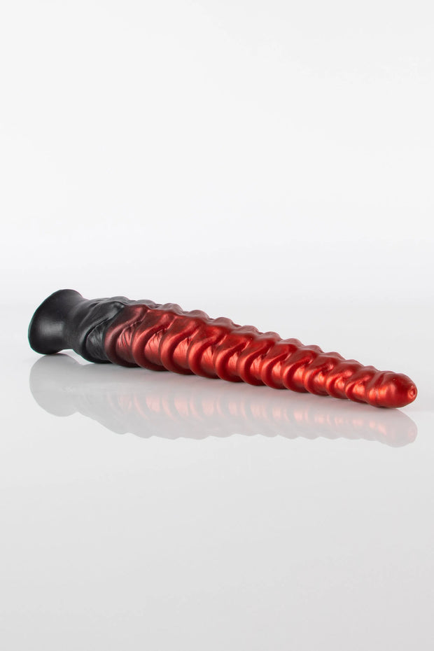 A product photo of a stretched out tentacle dildo. 