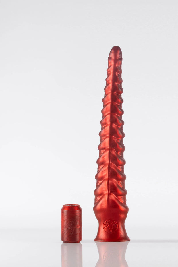 A large tentacle dildo in red.