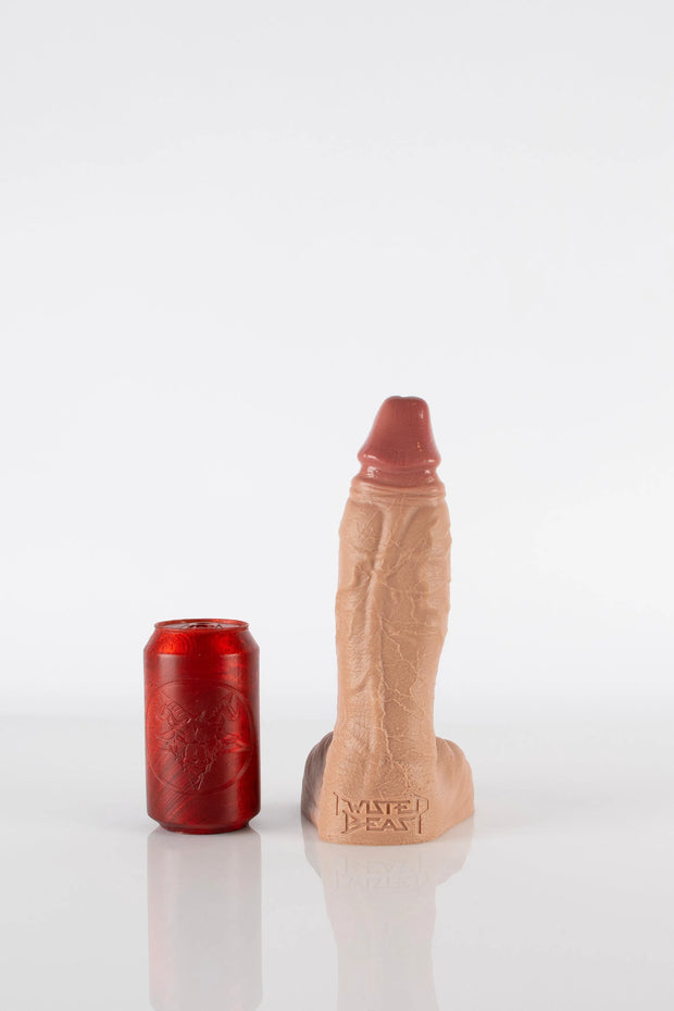 A medium-sized veiny dildo.