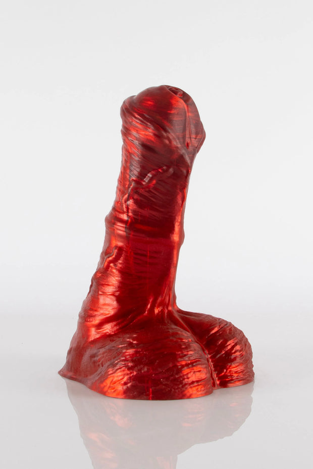 A photo of a centaur dildo showing veins.