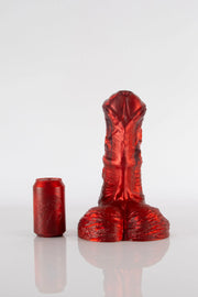 A XL (extra large), red centaur dildo by Twisted Beast.