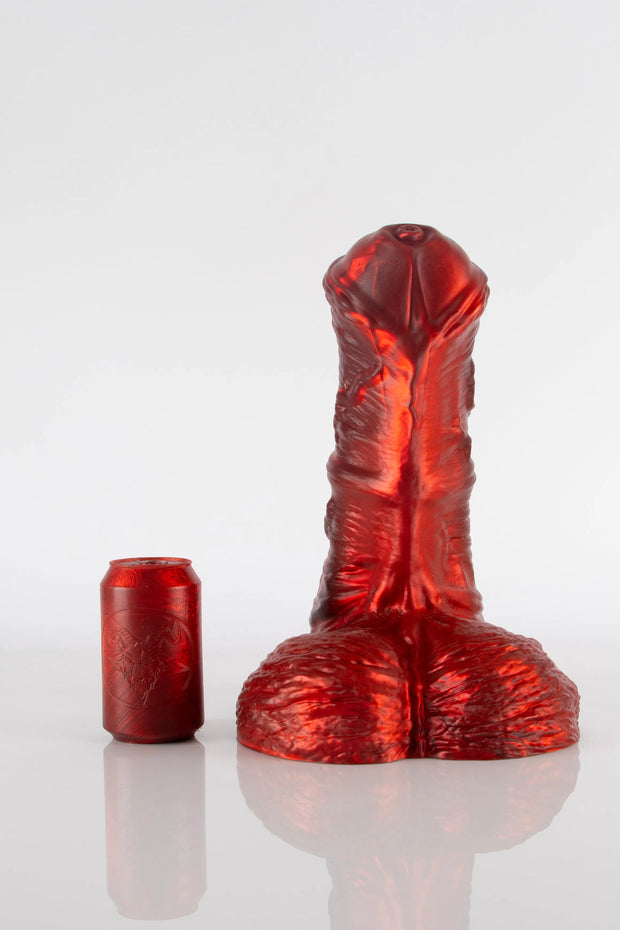 An XXL (extra, extra large) red centaur dildo.