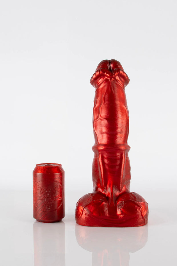 A large red Pegasus Dildo.