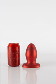 A 7.5 inch red silicone butt plug.