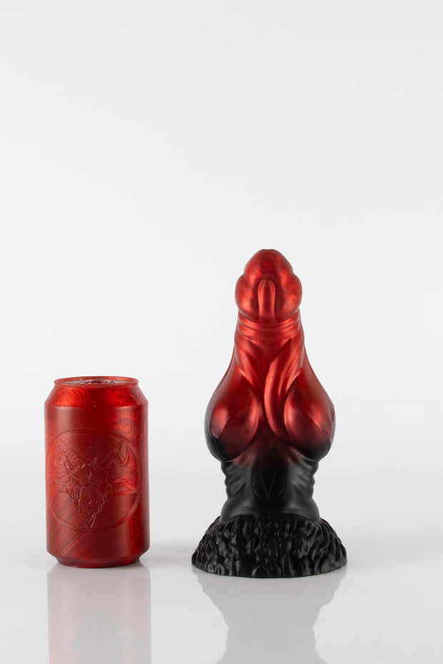 A product photo of a medium fox dildo.