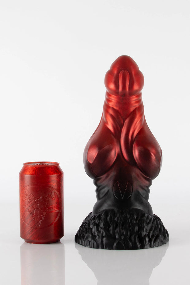 A product photo of an XL (extra large) fox dildo.